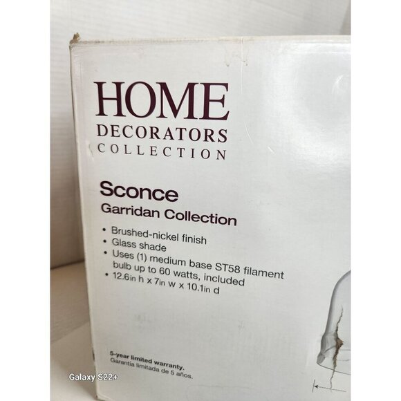 1-Light Brushed Nickel Wall Sconce with Clear Glass Shade - Picture 7 of 12